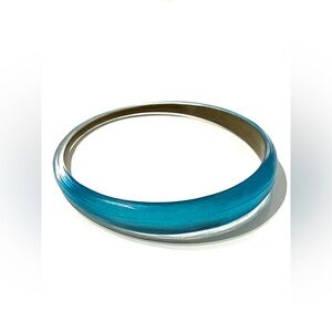 Alexis Bittar Lucite Blue Glow Bangle Bracelet
